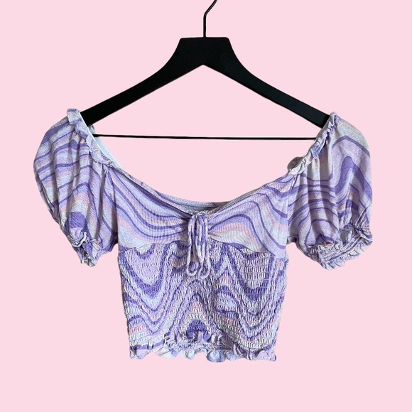 Swirl Smocked Top